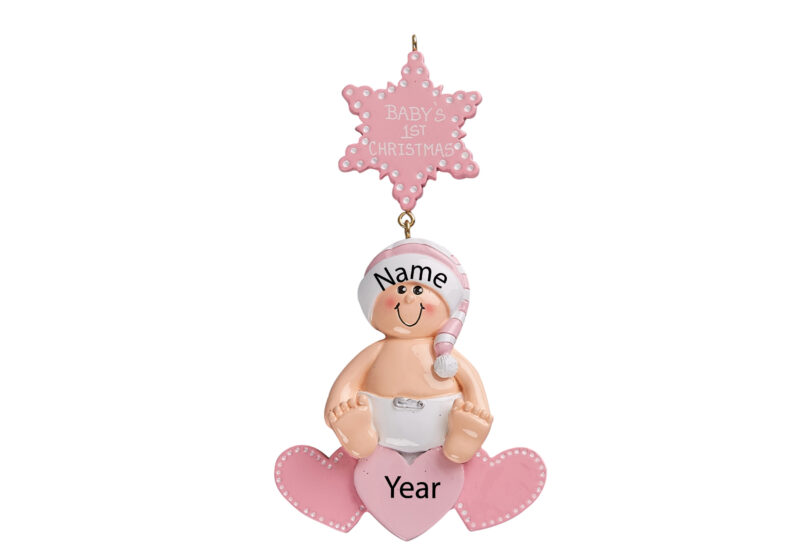 Customizable Baby's First Christmas Ornament 2024