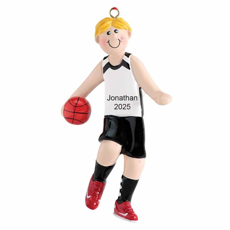 Customizable Boy Basketball Christmas Ornament 2025