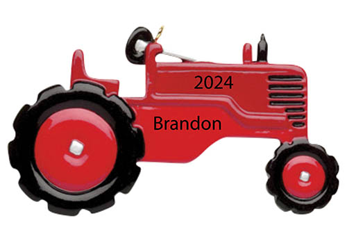 Personalized Tractor Christmas Ornament 2025
