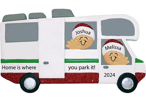Personalized RV Family Christmas Ornament 2025